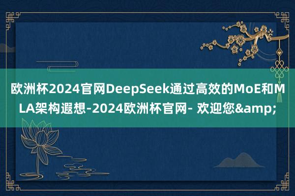 欧洲杯2024官网DeepSeek通过高效的MoE和MLA架构遐想-2024欧洲杯官网- 欢迎您&