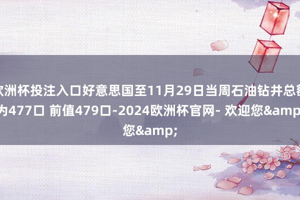 欧洲杯投注入口好意思国至11月29日当周石油钻井总额为477口 前值479口-2024欧洲杯官网- 欢迎您&