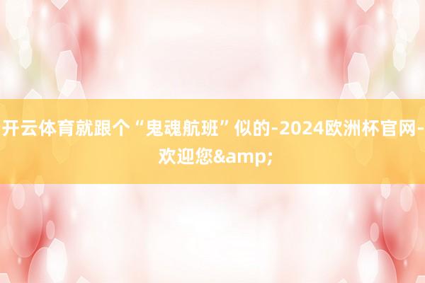 开云体育就跟个“鬼魂航班”似的-2024欧洲杯官网- 欢迎您&