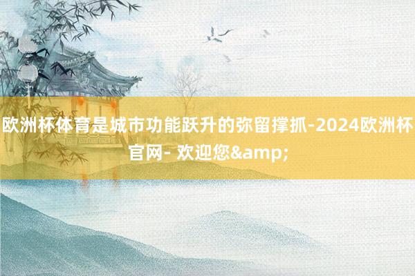 欧洲杯体育是城市功能跃升的弥留撑抓-2024欧洲杯官网- 欢迎您&