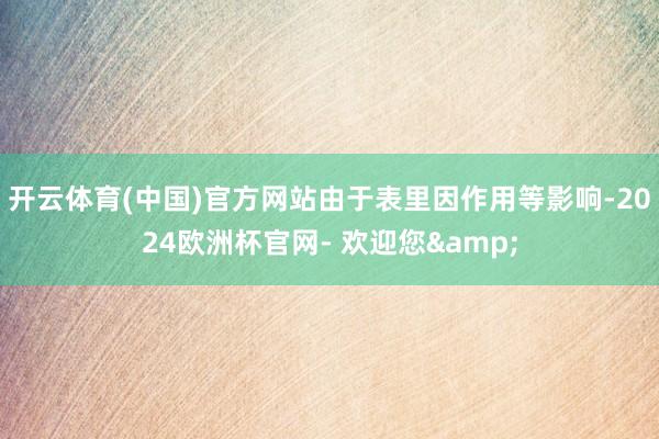 开云体育(中国)官方网站由于表里因作用等影响-2024欧洲杯官网- 欢迎您&