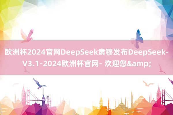 欧洲杯2024官网DeepSeek肃穆发布DeepSeek-V3.1-2024欧洲杯官网- 欢迎您&