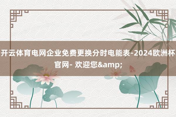 开云体育电网企业免费更换分时电能表-2024欧洲杯官网- 欢迎您&
