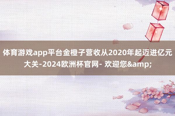 体育游戏app平台　　金橙子营收从2020年起迈进亿元大关-2024欧洲杯官网- 欢迎您&