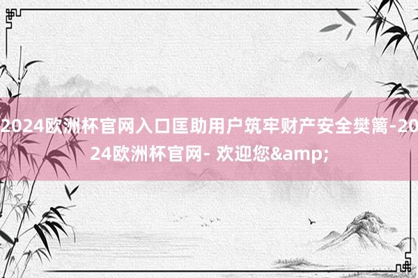 2024欧洲杯官网入口匡助用户筑牢财产安全樊篱-2024欧洲杯官网- 欢迎您&