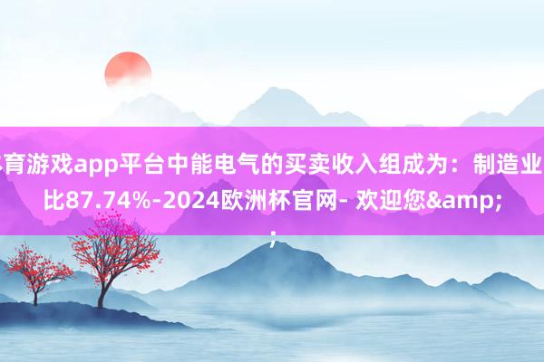 体育游戏app平台中能电气的买卖收入组成为：制造业占比87.74%-2024欧洲杯官网- 欢迎您&
