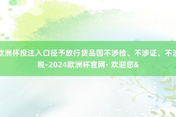 欧洲杯投注入口径予放行货品因不涉检、不涉证、不涉税-2024欧洲杯官网- 欢迎您&
