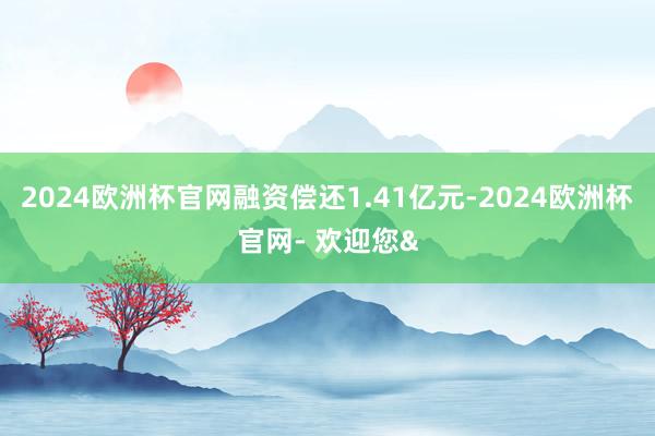 2024欧洲杯官网融资偿还1.41亿元-2024欧洲杯官网- 欢迎您&