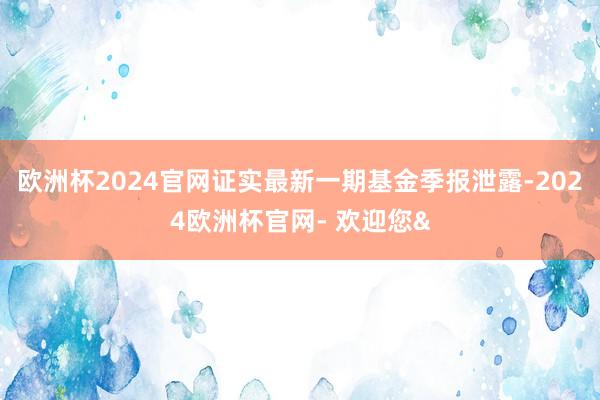 欧洲杯2024官网证实最新一期基金季报泄露-2024欧洲杯官网- 欢迎您&
