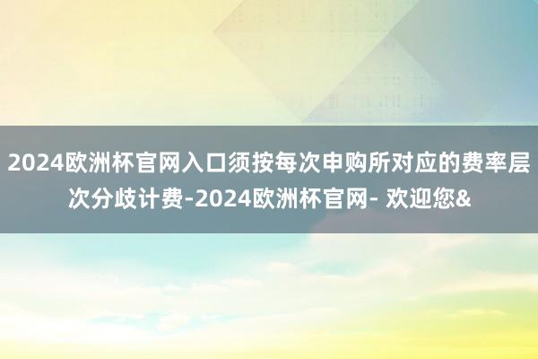 2024欧洲杯官网入口须按每次申购所对应的费率层次分歧计费-2024欧洲杯官网- 欢迎您&