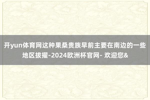 开yun体育网　　这种果桑贵族早前主要在南边的一些地区拔擢-2024欧洲杯官网- 欢迎您&