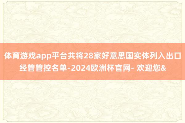 体育游戏app平台共将28家好意思国实体列入出口经管管控名单-2024欧洲杯官网- 欢迎您&