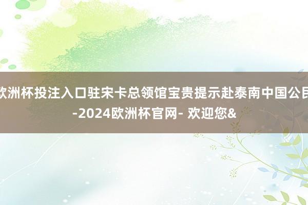 欧洲杯投注入口驻宋卡总领馆宝贵提示赴泰南中国公民-2024欧洲杯官网- 欢迎您&