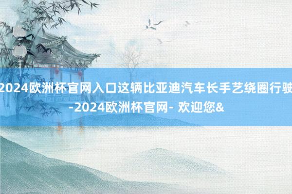 2024欧洲杯官网入口这辆比亚迪汽车长手艺绕圈行驶-2024欧洲杯官网- 欢迎您&