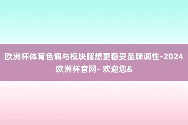 欧洲杯体育色调与模块瞎想更稳妥品牌调性-2024欧洲杯官网- 欢迎您&