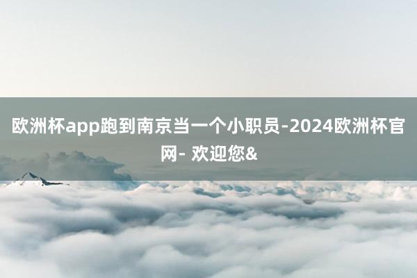 欧洲杯app跑到南京当一个小职员-2024欧洲杯官网- 欢迎您&