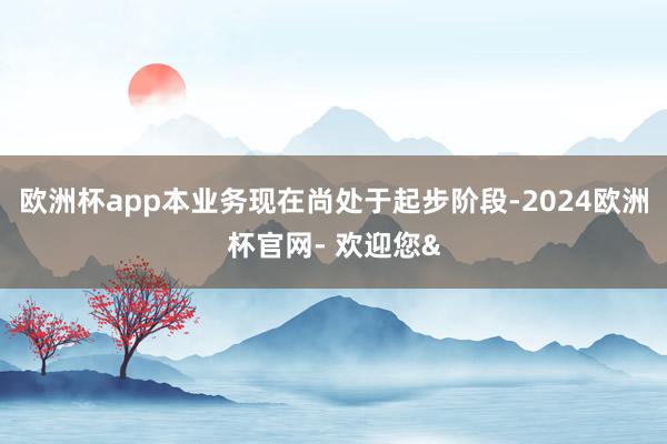 欧洲杯app本业务现在尚处于起步阶段-2024欧洲杯官网- 欢迎您&