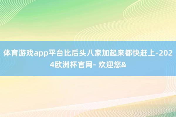 体育游戏app平台比后头八家加起来都快赶上-2024欧洲杯官网- 欢迎您&