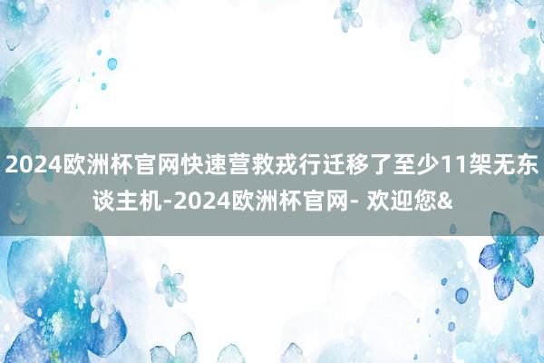 2024欧洲杯官网快速营救戎行迁移了至少11架无东谈主机-2024欧洲杯官网- 欢迎您&