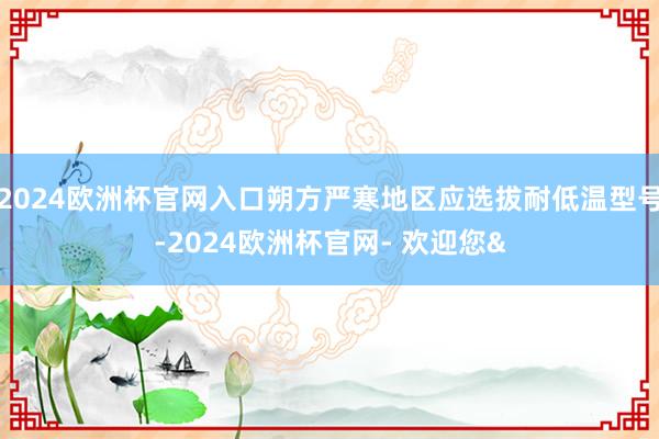2024欧洲杯官网入口朔方严寒地区应选拔耐低温型号-2024欧洲杯官网- 欢迎您&