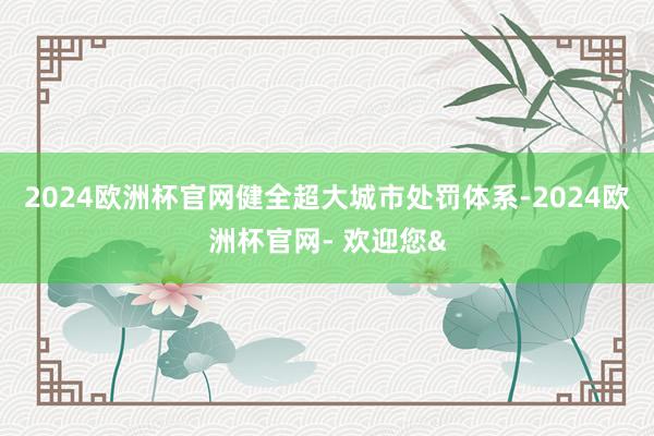2024欧洲杯官网健全超大城市处罚体系-2024欧洲杯官网- 欢迎您&