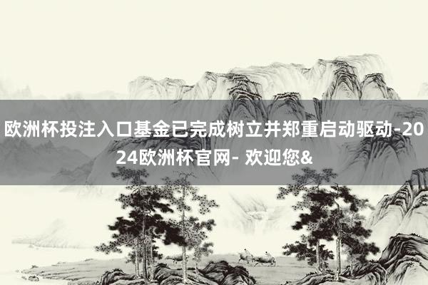 欧洲杯投注入口基金已完成树立并郑重启动驱动-2024欧洲杯官网- 欢迎您&