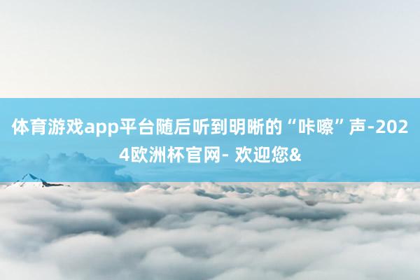体育游戏app平台随后听到明晰的“咔嚓”声-2024欧洲杯官网- 欢迎您&